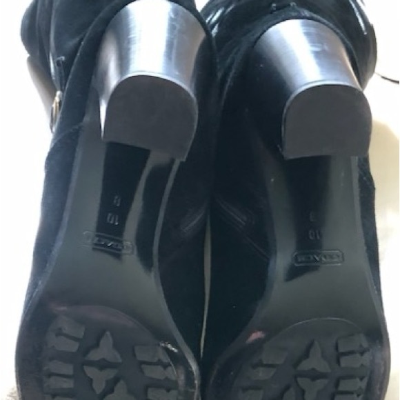Coach Robynn black suede boots. - Picture 3 of 9